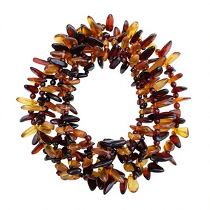Collier de perles irrégulières en ambre naturel, pendentif en pierres précieuses, bijoux pour femmes, cadeau 6 - Product Image 3