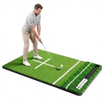 Tapis de golf 6x4 pieds en EVA et gazon HDPP avec plateau à balles – Entraînement tout-en-un pour garage/jardin