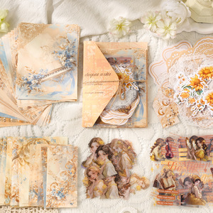 กระดาษตกแต่งลายวอลซ์สุดหรู 130 แผ่นต่อแพ็คเกจ ซีรีส์เรโทรอาร์ต สำหรับงาน DIY - Product Image 1