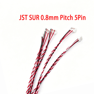 맞춤형 0.8mm 피치 5핀 JST SUR IDC 피어싱 와이어 하네스 (드론 및 집게 크레인 기계용) - Product Image 1