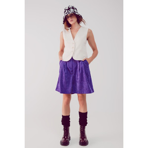 Shorts Longline in corduroy viola - Product Image 6