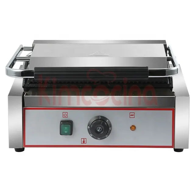 Commercial Panini Grill Electric Pressure Plate Steak Oven Single Head Scones Grill Sandwich Grill Press Steak Machine