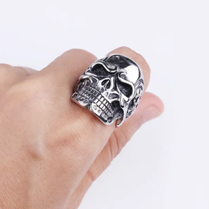Ready to Ship Punk Style Stainless Steel Biker Skull <strong>Gothic</strong> <strong>Rings</strong> - Product Image 6