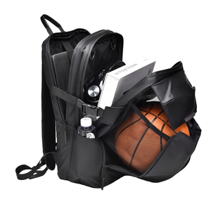Sac à dos de sport imperméable en polyester pour basketball, football, volleyball avec compartiment à ballon, fermeture éclair, port USB et compartiment à chaussures - Product Image 1