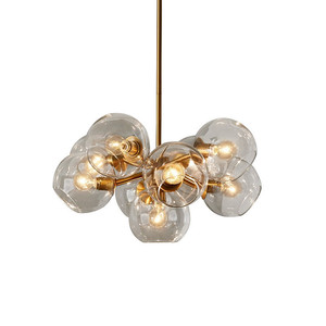 JACKSUN Lampe suspendue en <span class=keywords><strong>verre</strong></span> pour magasin de vêtements Café Sphère moléculaire de luxe en forme de haricot <span class=keywords><strong>Luminaire</strong></span> décoratif - Product Image 6