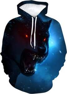 Ingrosso Fitspi Design divertente lupo stampa 3D felpe Unisex Pullover da uomo felpe Casual da donna - Product Image 4