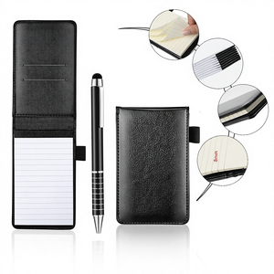 Agenda portable multifonction en cuir PU A7, mini poche, bureau, mémo, couverture rigide, porte-stylo, impression UV, planification quotidienne - Product Image 1