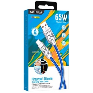 KAKU USB Type C <b>Cable</b> 1m 65W Blue Data Sync <b>Charging</b> <b>Cable</b> - Product Image 2