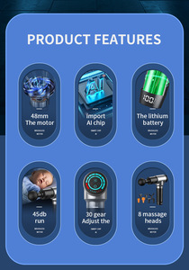 Pistola de Masaje Muscular Eléctrica LCD para Alivio del Dolor, Adelgazamiento y Relajación, Masaje de Tejido Profundo, Pistola de Fascia - Product Image 3