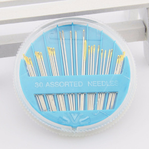 <b>Sewing</b> Needles 30 Assorted Gold Tipped Steel Hand <b>Sewing</b> Needle <b>Set</b> Round Box For Craft <b>Sewing</b> Accessories - Product Image 3