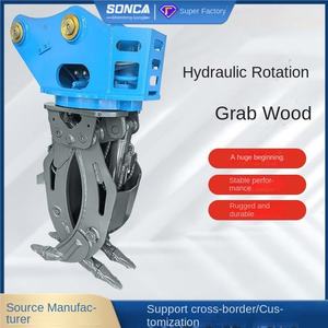 Grappin hydraulique pour excavatrice SONCA, multifonctionnel pour la maison, le verger, l'agriculture, la manipulation de pierres et de bois, rotation à double cylindre - Product Image 5
