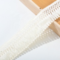 Dentelle à pampilles en polyester et coton écologique, motif croisé de 5 cm, pour vêtements, chaussures, rideaux, accessoires textiles de maison et éléments décoratifs à suspendre
