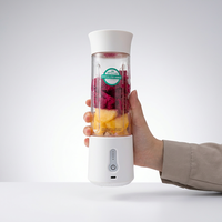 Blender portable sans fil USB, mixage rapide en 30 secondes, broyage de glace, mini-blender alimentaire en PCTG sans BPA, presse-agrumes de voyage