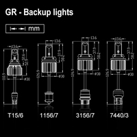 Gview Haute Qualité T15 LED Reverse Light Super Bright 6500k Color Temperature Tail Headlight pour Voitures GR Series Condition Nouveau