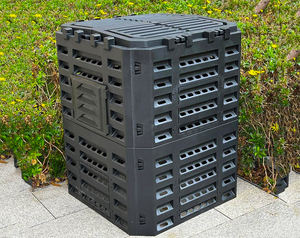 Conteneur à compost durable en PP 180/340/500L, baril à compost résistant aux intempéries pour le recyclage des feuilles de <span class=keywords><strong>jardin</strong></span> et la production de terreau fertile - Product Image 2
