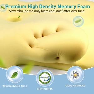 Oreiller ergonomique papillon en mousse à mémoire de forme de haute qualité, à récupération lente, pour la réduction de la pression et la protection des cervicales - Product Image 2