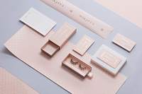 Boîte vide magnétique pour faux-cils, étui de rangement personnalisé avec ruban, vente en gros, livraison gratuite