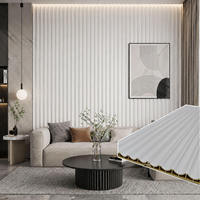 Panneau cannelé WPC direct usine, composite bois-plastique PVC, panneau mural ondulé creux, étanche, ignifuge, personnalisé pour salle de bain et salle à manger