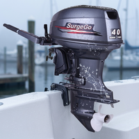 Nouveau moteur hors-bord à essence SurgeGo 40HP 2 temps à démarrage manuel certifié CE pour la rénovation/amélioration des bateaux