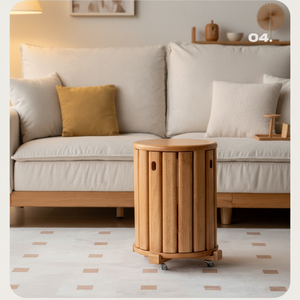 Modernes Design 4-in-1 Stapelbare Massivholz-Hocker Ottoman-Set Multifunktionale Schlafzimmer-Klappmöbel für Lager- und Hotelnutzung - Product Image 3