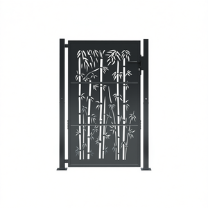 Cancello da Giardino in Acciaio Design Bambù 39.4x59.1 Antracite Verniciato a Polvere Rettangolare Recinzione Traliccio e Cancelli - Product Image 1