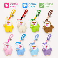 Porte-clés en peluche singe Kawaii, pendentif gorille singe de dessin animé mignon, animal en peluche doux, mini breloque de sac à dos, jouet singe coloré