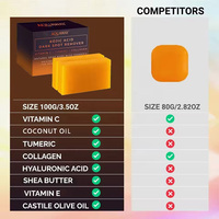 Savon au Curcuma et à l'Acide Kojique Naturel Original pour Blanchiment de la Peau, Prix de Gros, Marque Privée