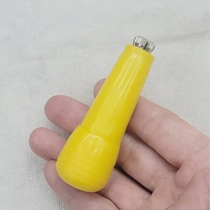 Yellow Plastic Handle <b>Leather</b> Punch <b>Tool</b> With Metal Needle For Shoe Repair And Sewing Applications - Product Image 2