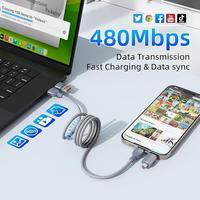 Cargador 4 en 1 de Nailon de 100 W, Cable de Datos Magnético USB Tipo C Personalizable con Carga Rápida