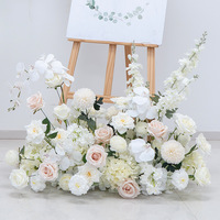 Boule de fleurs artificielle de 40-80 cm en gypsophile et roses, fausse sphère florale pour décoration de centre de table, allée de mariage et scène