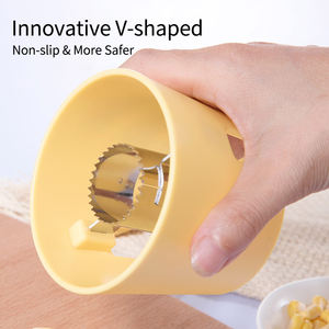 Éplucheur de maïs en métal avec poignée de sécurité, 2 pièces, <span class=keywords><strong>d</strong></span>écapant et coupeur de maïs manuel pour la cuisine et les légumes. - Product Image 5