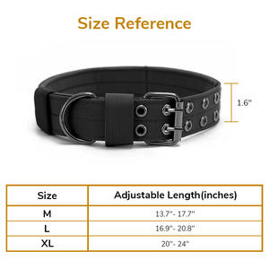 Heavy Duty Metal Pin Hebilla Nylon <span class=keywords><strong>Dog</strong></span> Colla Correas ajustables duraderas Collares de trabajo para perros grandes - Product Image 2
