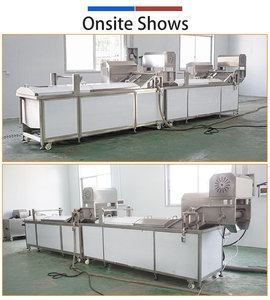 Machine industrielle de blanchiment des fruits et légumes en acier inoxydable 304, pompe moteur, capacité 1,5 t/h pour pommes de terre, gingembre, maïs, légumes verts - Product Image 2