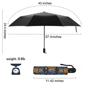 Ovida Personnalisé Imprimé Minimaliste Polyester Poignée En Plastique En Gros 3 sections Étanche Automatique <span class=keywords><strong>Parapluie</strong></span> Pliant - Product Image 3