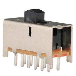 Interruptor deslizante 4PDT DIP através do furo, interruptor deslizante horizontal de 6 pinos para PC Pin 8a 250v