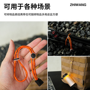 Zw Bungee <b>Cord</b> Purple Polyester <b>Elastic</b> Strap For Backpack Securing Outdoor Hiking Gear Attachment - Product Image 4