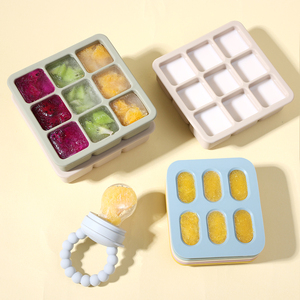 Nouvel ensemble d'alimentation pour nouveau-nés : plateau en silicone pour <span class=keywords><strong>lait</strong></span> <span class=keywords><strong>maternel</strong></span>, jus de fruits et purées de fruits, idéal pour la congélation des aliments pour bébés - Product Image 1