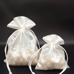 Sac cadeau en organza à cordon de serrage Sanas Professional Designer pour anniversaire et baby shower au prix d'usine - Product Image 4