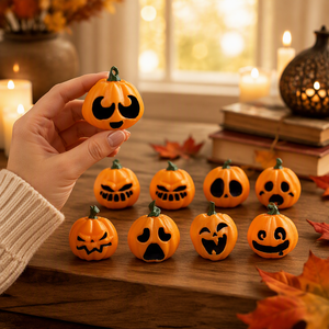 Figurine Citrouille d'Halloween Imprimée en 3D Effrayante Joyeuse <span class=keywords><strong>Triste</strong></span> En colère Décoration de Table Automne Cadeau en Résine Vente en Gros pour Fêtes - Product Image 6