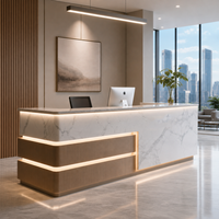 Comptoir de réception minimaliste moderne et bureau de caisse pour usage commercial - Mobilier de bureau personnalisable