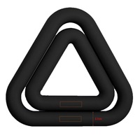 Ensemble d'haltères en silicone pour la salle de sport à domicile, accessoires de fitness, 7 lb et 10 lb, poids libres triangulaires unisexes, anneau de puissance