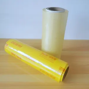 Stretch Cling Film Factory Wholesale Transparent Casting Process Soft Food Grade PVC Cling Film For Fresh Packaging