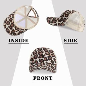 Wholesale High Quality Cotton Women's Breathable Mesh Eco-Friendly Promotional Custom Logo High Ponytail Baseball Cap Mesh <b>Back</b> - Product Image 3