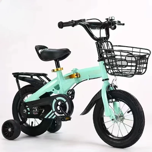 Vélo pliable pour enfants Cadre en acier 2-5 <span class=keywords><strong>ans</strong></span> Garçons Filles Ligne de frein Panier en plastique Roues d'entraînement Selle réglable <span class=keywords><strong>Cadeau</strong></span> - Product Image 5