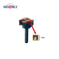 Miaorui 6.35*25.4*47L*(2+2)T Tête de fraiseuse à rainurage en T à lame remplaçable, pour fraisage de surface, dorée, style insert, pour spoilboard