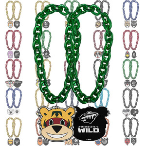 Collar de Cadena para Fanáticos con Luz LED, Diseño 3D de Fútbol, Imán Desmontable, Anillo de Sujeción, Mascota Vibrante, Espuma EVA, Color Personalizado - Product Image 1