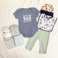 Ensemble cadeau de vêtements pour bébé Kaiyue Summer Solid 0-3 mois, 100% coton, vêtements pour nouveau-né, barboteuses, bandeau, 8 pièces