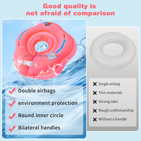 Anneau de natation gonflable pour nouveau-né Taille multicolore Anneau de natation pour bébé Anneau de natation pour enfants Double airbag