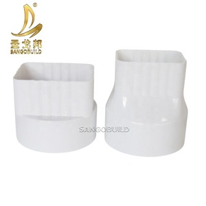 Ecuador Cộng hòa Dominica trắng và đen <span class=keywords><strong>5.2</strong></span> inch <span class=keywords><strong>7</strong></span> inch <span class=keywords><strong>PVC</strong></span> mưa máng xối và xuống ống downspouts mái hệ thống thoát nước hệ thống - Product Image 3