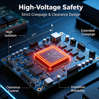 Carte mère d'onduleur haute puissance à double circuit imprimé avec contrôle DSP/MCU et puces IGBT/MOS
